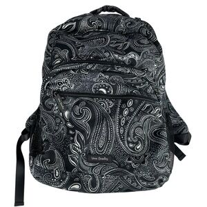 Vera Bradley Black and White Paisley Backpack